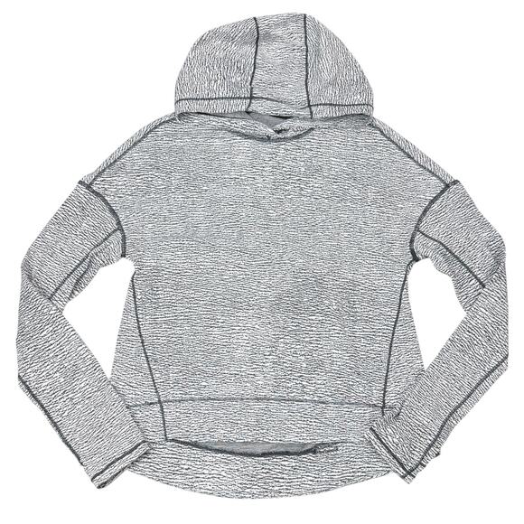 LULULEMON Squad Goals Hoodie Size 4 Sheer Luon Pebble Jacquard V1 White Black - Picture 5 of 8